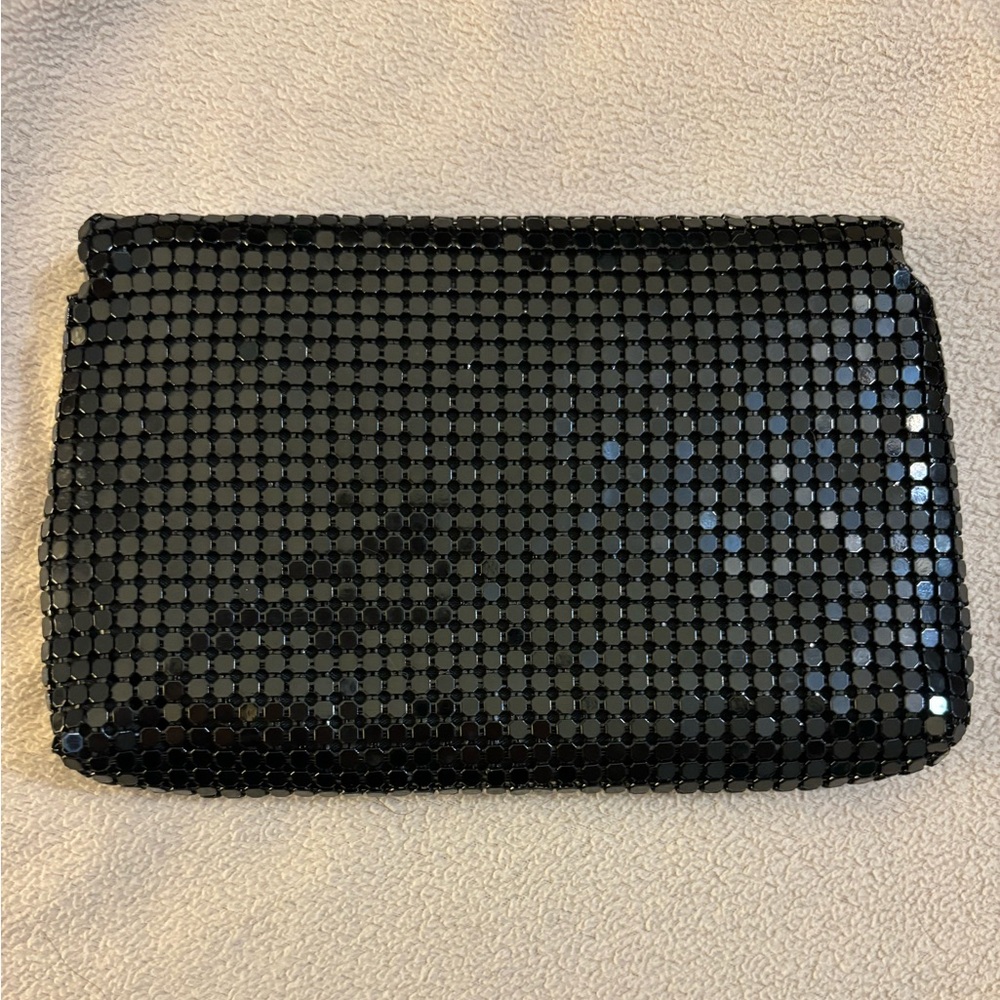 Small Black Square Beaded Shiny New York Company Handbag/Purse - Picture 4 of 4